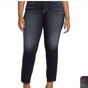 Silver Jeans Suki Mid-Rise Straight Leg Jeans Indigo 24W/33 NWT